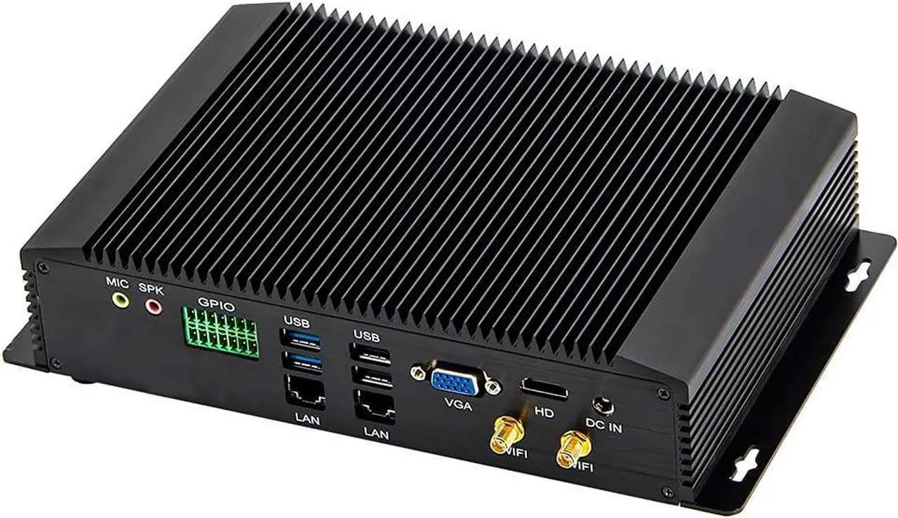 Alt view image 3 of 6 - Partaker Industrial PC, Fanless Mini PC, IPC, Windows 11 or Linux Ubuntu, Intel Core I7 4500U, I26, 2 x LAN, GPIO, 6 x COM RS232 422 485, 8G RAM, 128G SSD 1TB HDD