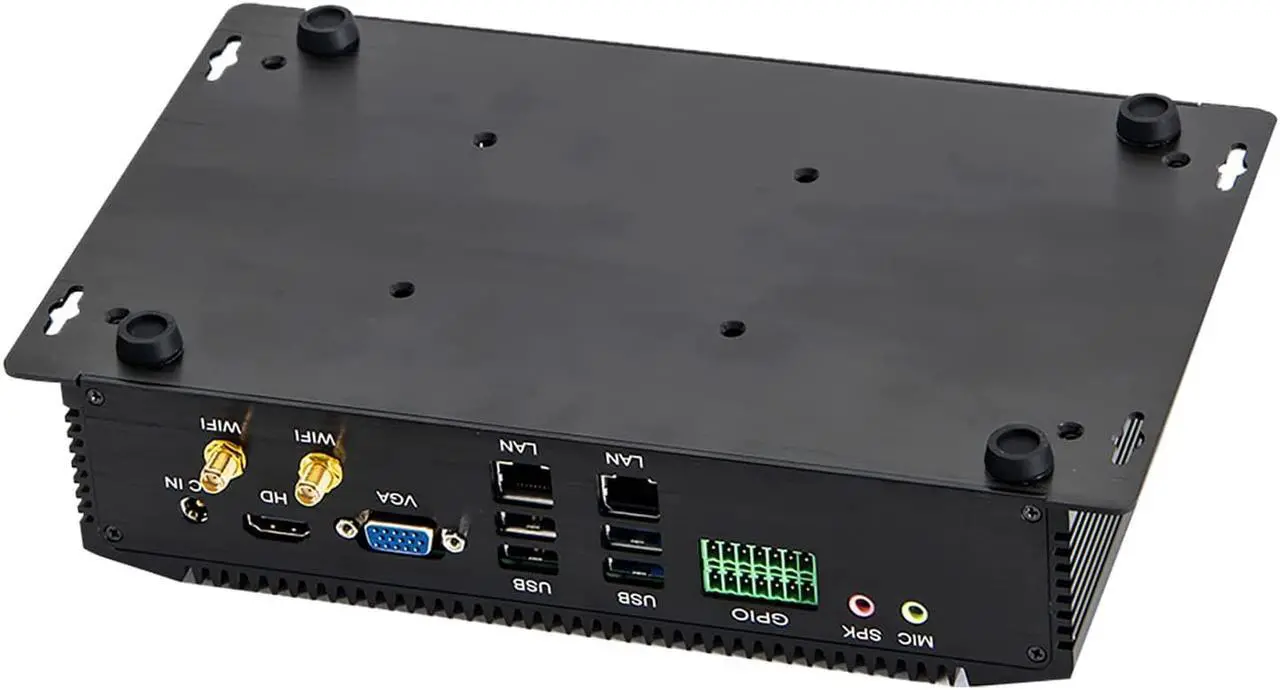 Alt view image 4 of 7 - Partaker Fanless Industrial PC,Mini Desktop Computer with Intel Core i7 8550U Quad Core CPU, 8GB Ram 512GB SSD,6xCOM, 4xUSB 3.0, 4xUSB 2.0, 2xLAN, GPIO, LPT, HD Port, VGA, Wi-Fi, PS/2,Windows 10 Pro