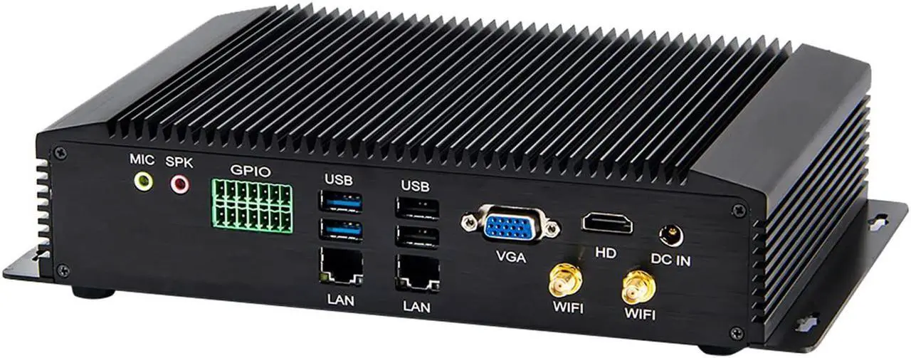 Main image of Partaker Fanless Industrial PC,Mini Desktop Computer with Intel Core i7 8550U Quad Core CPU, 8GB Ram 512GB SSD,6xCOM, 4xUSB 3.0, 4xUSB 2.0, 2xLAN, GPIO, LPT, HD Port, VGA, Wi-Fi, PS/2,Windows 10 Pro