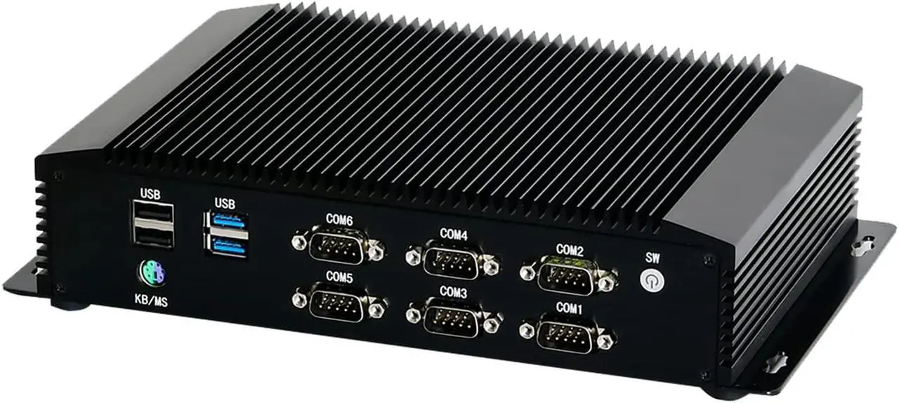 Alt view image 7 of 7 - Partaker Fanless Industrial PC,Mini Desktop Computer with Intel Core i7 8550U Quad Core CPU, 8GB Ram 512GB SSD,6xCOM, 4xUSB 3.0, 4xUSB 2.0, 2xLAN, GPIO, LPT, HD Port, VGA, Wi-Fi, PS/2,Windows 10 Pro