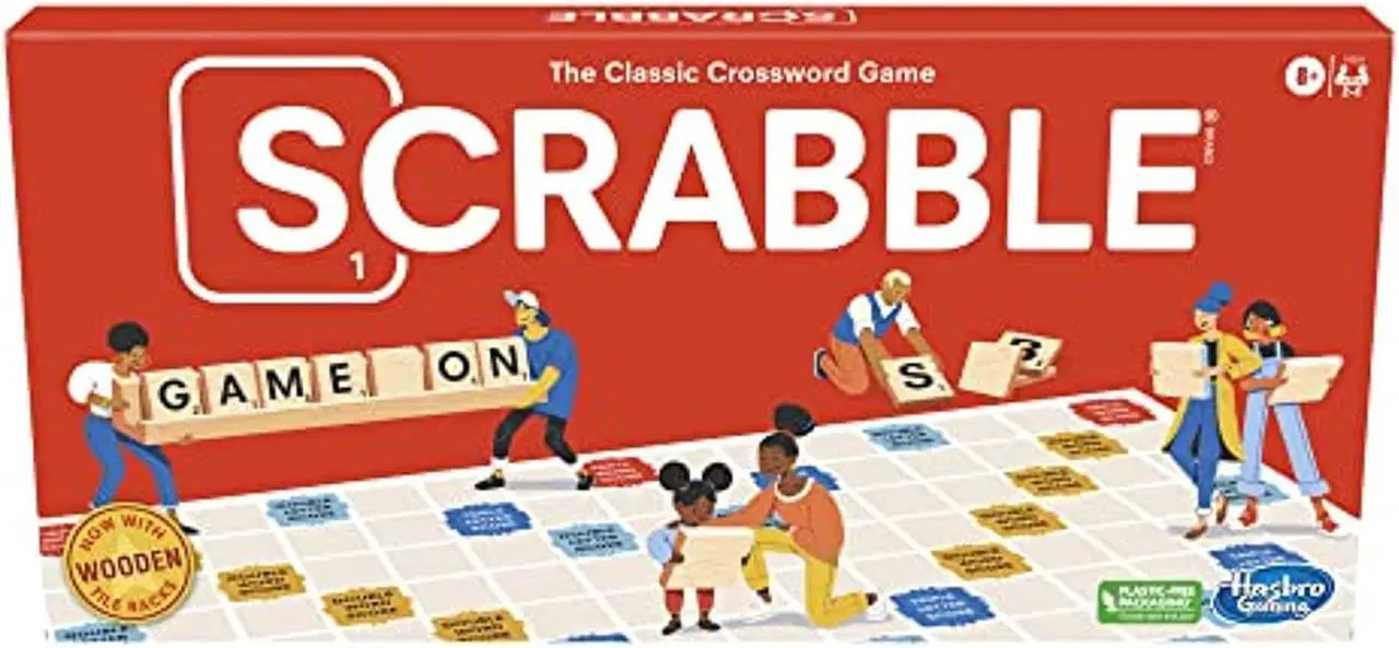 Alt view image 2 of 8 - F4204 Scrabble Board Game, Classic Word Game for Kids Ages 8 and Up, Fun Family Game for 2-4 Players, The Classic Crossword Game Hasbro