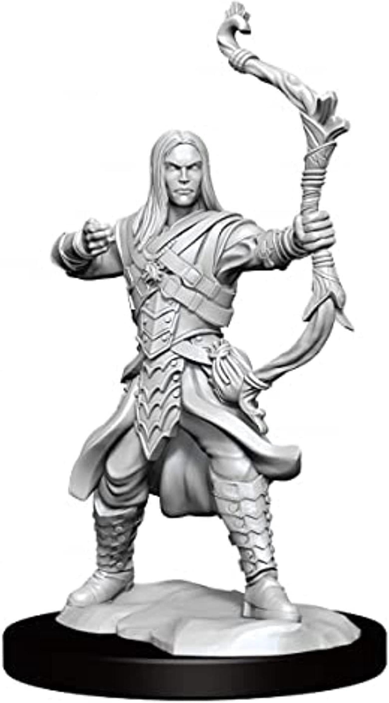 Alt view image 5 of 7 - 75009 D&D Frameworks W1: Elf Ranger Male Miniature WizKids