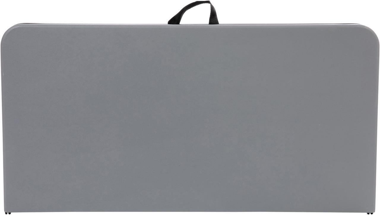 Alt view image 7 of 20 - 2.83-Foot Square Bi-Fold Gray Plastic Folding Table with Carrying Handle