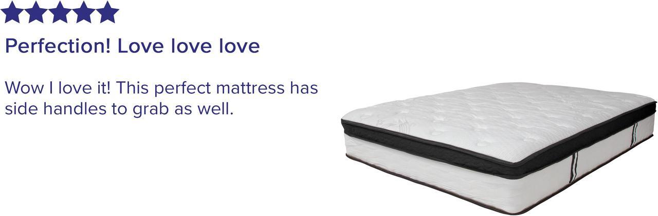 Alt view image 4 of 14 - Capri Comfortable Sleep 12 Inch CertiPUR-US Certified Memory Foam & Pocket Spring Mattress, Full Mattress in a Box