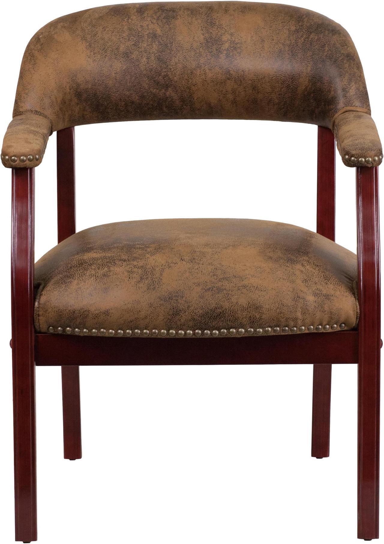 Alt view image 4 of 20 - Flash Furniture B-Z105-BRN-GG Bomber Jacket Brown Luxurious Conference Chair