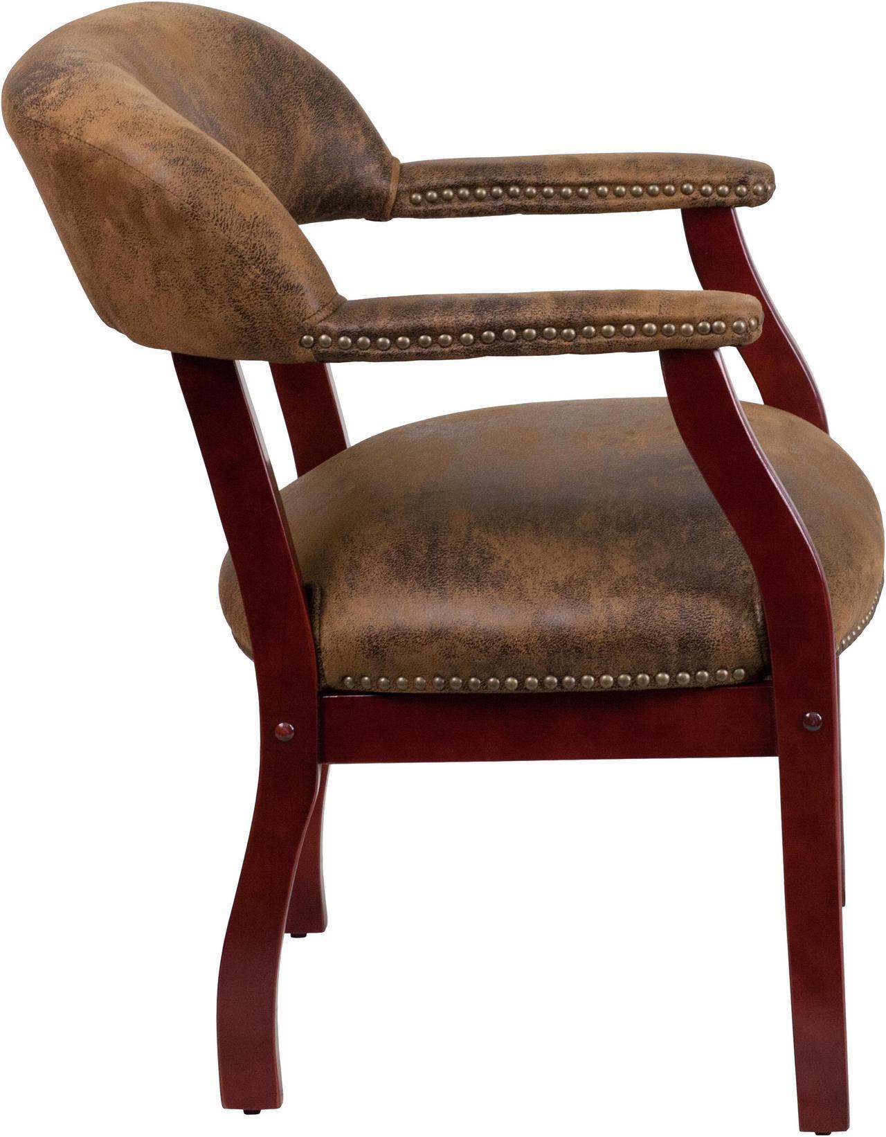 Alt view image 2 of 20 - Flash Furniture B-Z105-BRN-GG Bomber Jacket Brown Luxurious Conference Chair