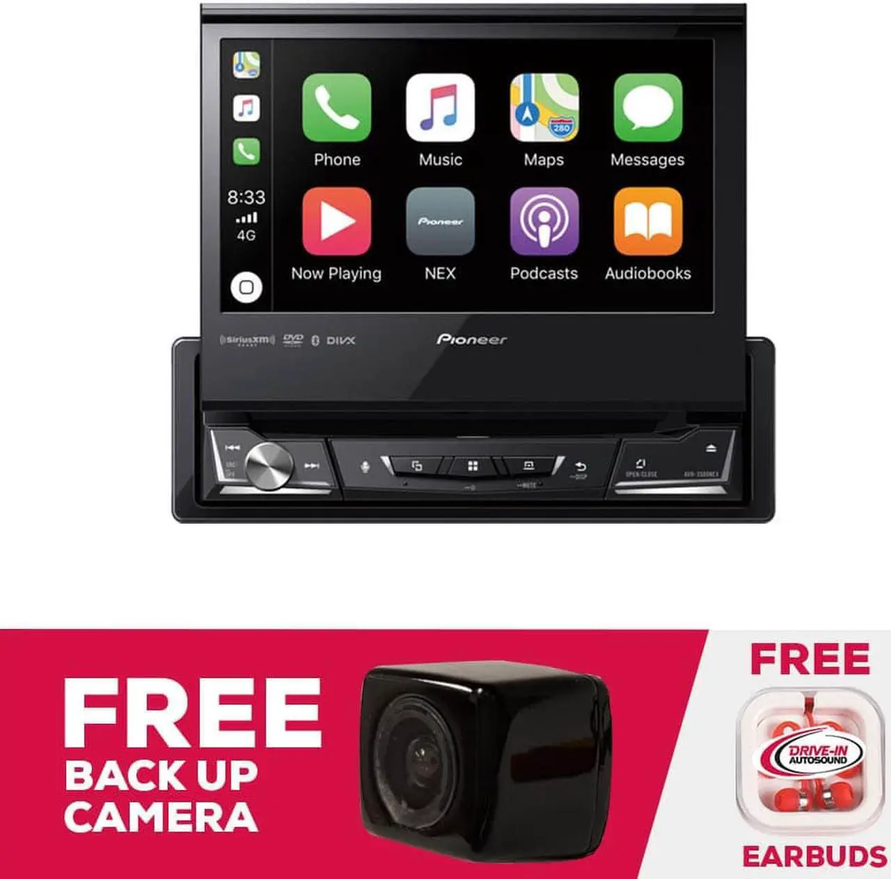 Alt view image 5 of 9 - Pioneer AVH-3500NEX 7" Single-DIN Multimedia DVD Receiver & Free Backup Camera