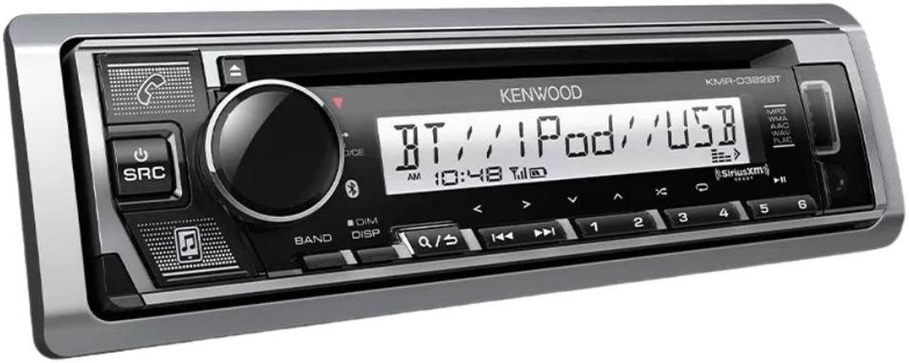 Alt view image 2 of 5 - Kenwood KMR-D382BT Marine CD Receiver & KFC-1673MRWL 6.5" 2-Way Marine Speakers