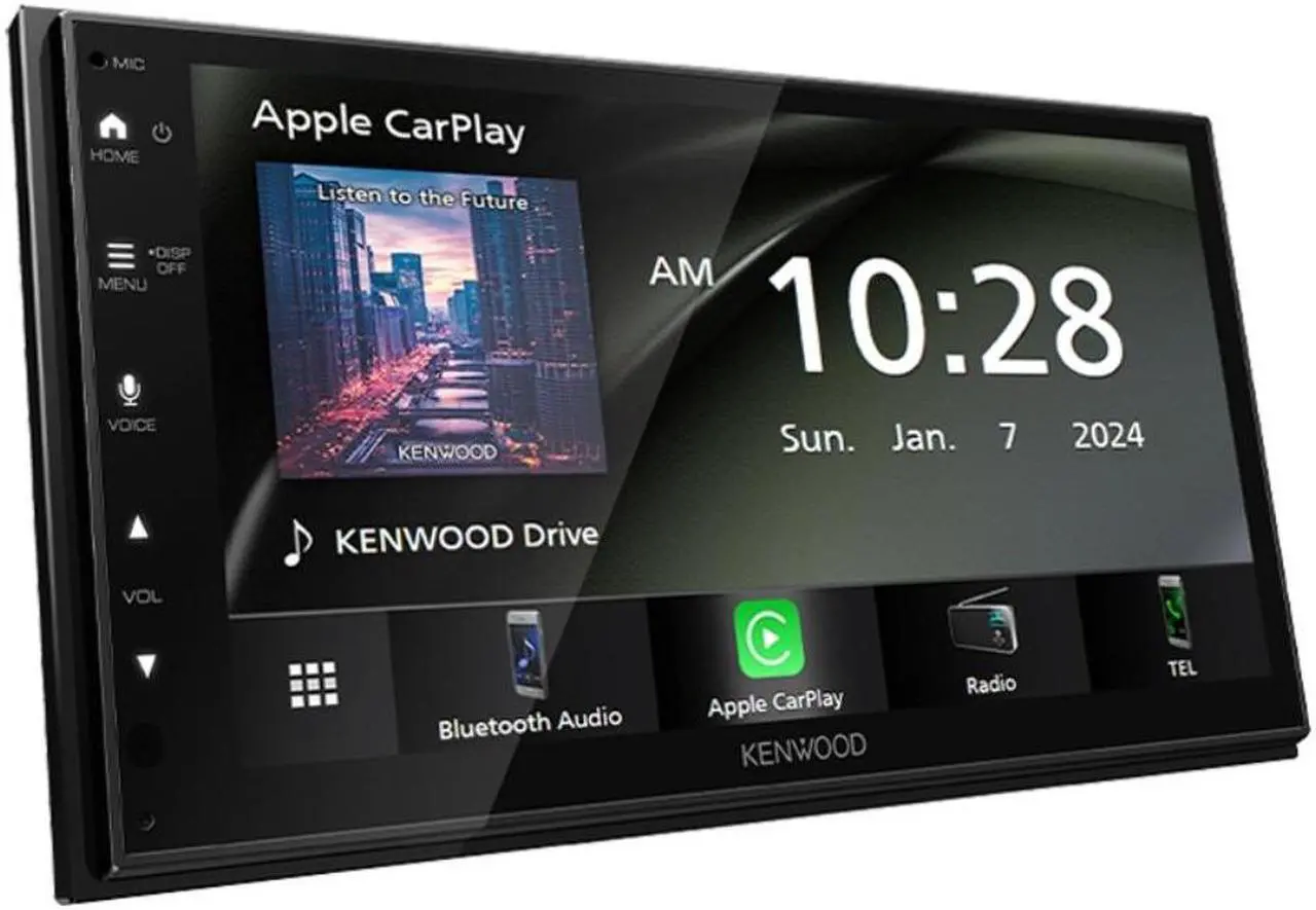 Alt view image 4 of 5 - Kenwood DMX40S 6.8" 1-DIN Multimedia Receiver w/ Apple CarPlay & Android Auto