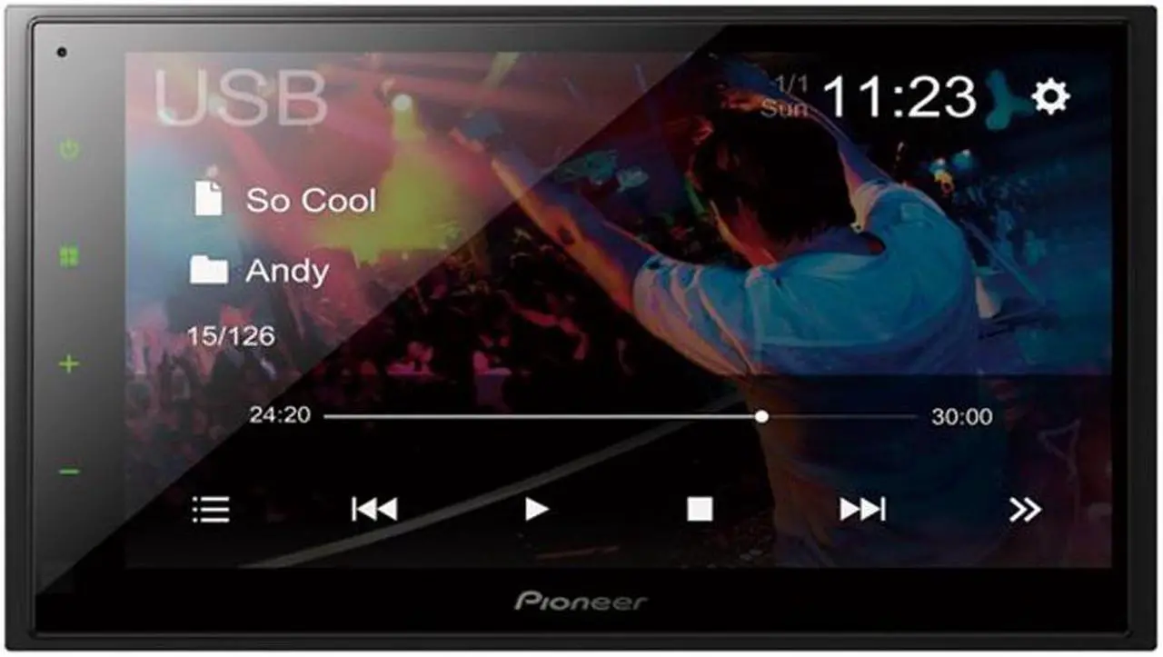 Alt view image 3 of 5 - Refurbished Pioneer DMH-130BT 6.8" Double Din Digital Media Receiver with Bluetooth