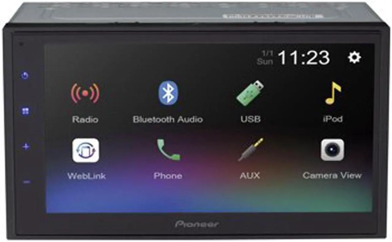 Alt view image 5 of 5 - Refurbished Pioneer DMH-130BT 6.8" Double Din Digital Media Receiver with Bluetooth