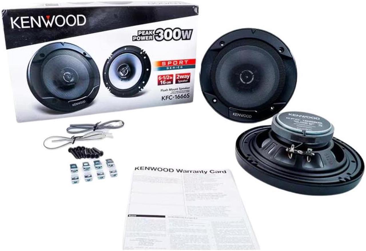 Alt view image 5 of 5 - Refurbished Kenwood KFC-1666S 6-1/2" 2-Way Coaxial Speakers, 30W RMS, Silver PP Woofer