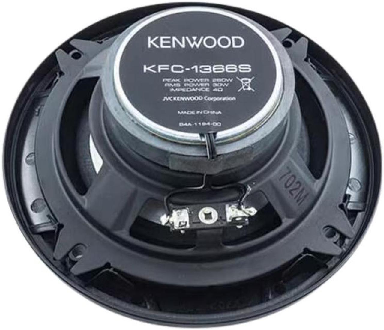Alt view image 2 of 5 - Refurbished Kenwood KFC-1366S 5.25" 2-Way Coaxial Speakers, 30W RMS, 4 Ohms, PP Cone Woofer
