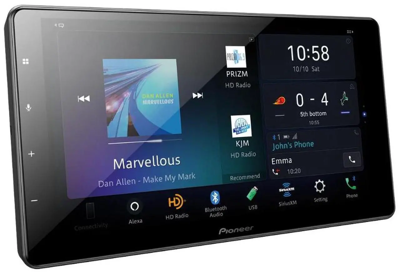 Alt view image 3 of 5 - Refurbished Pioneer DMH-WC6600NEX 1-DIN  Modular Digital Media Receiver w/ 9" Display