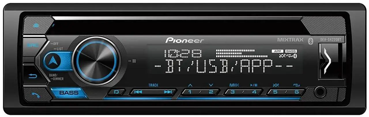 Alt view image 9 of 9 - Pioneer DEH-S4220BT Single DIN CD Audio - Bluetooth, 13-Band Equalizer