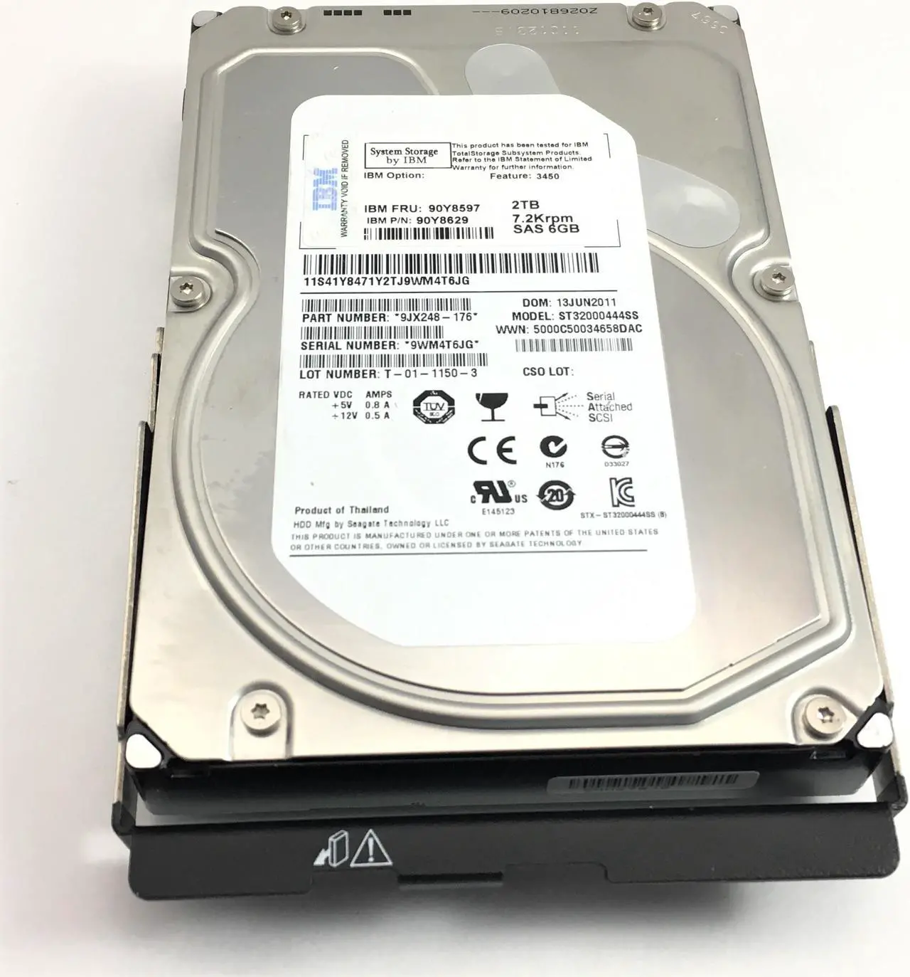Main image of ST32000444SS-IBM IBM 2TB 7.2K 6Gbps SAS 3.5" Hard Drive (Servers Only) Not for desktops, workstations, laptops.