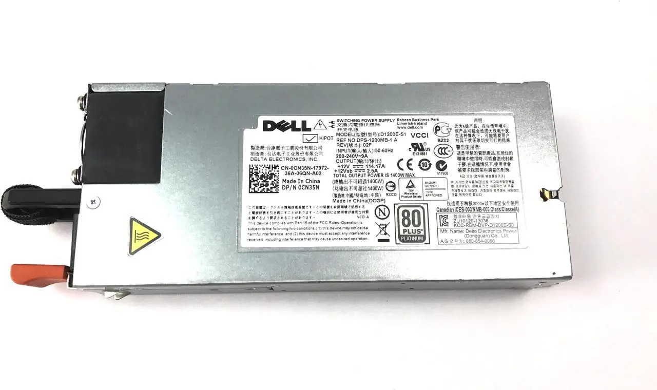 Alt view image 3 of 4 - Dell PowerEdge C6100/C5125/C6220 1400W Hot Swap Power Supply (0CN35N)