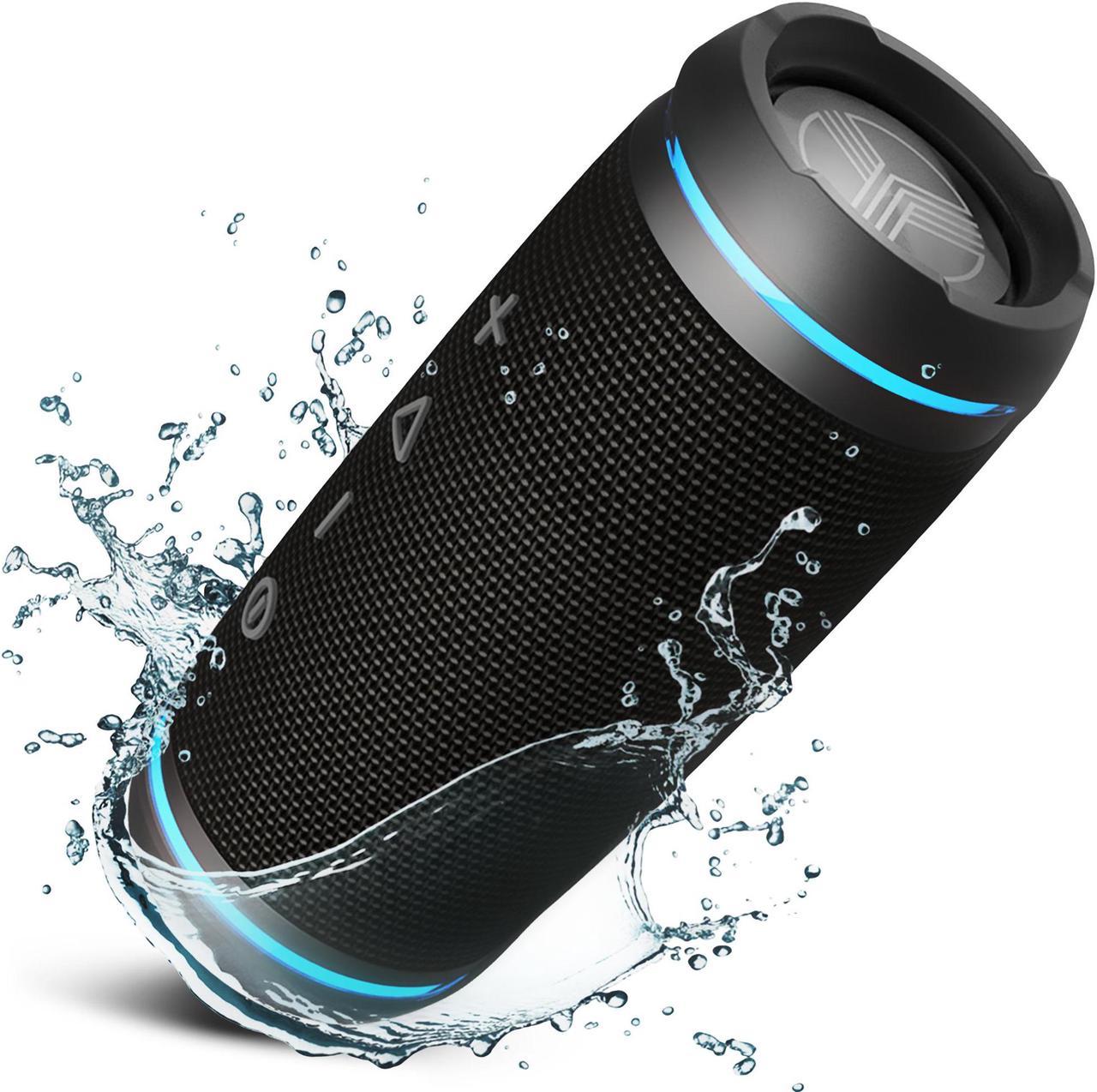 TREBLAB HD77 - Ultra Premium Bluetooth Speaker - Loud 360° HD Surround Sound, Wireless Dual Pairing, 25W Stereo, Loud Bass, 20H Battery, IPX6 Waterproof, Sports Outdoor, Portable Blue Tooth (RENEWED)