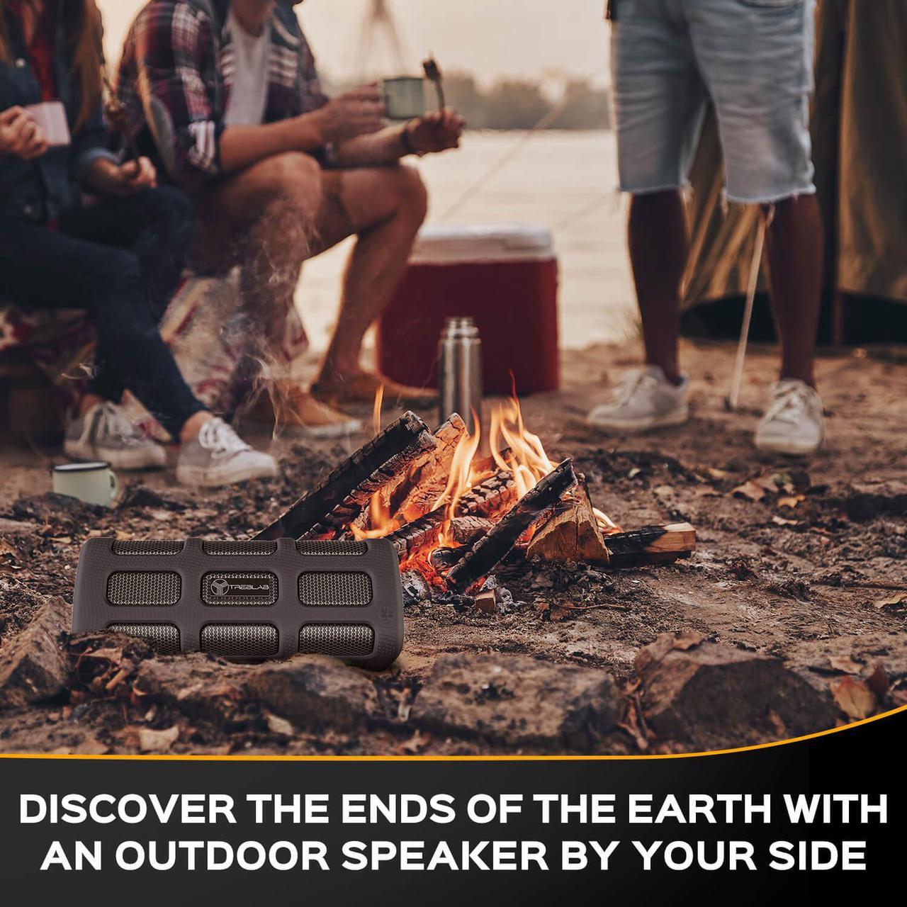 Alt view image 6 of 7 - TREBLAB FX100 Waterproof Rugged Portable Bluetooth Speaker - Shockproof, for Outdoors in All Weather, Loud, FM Mode, Portable Wireless Speaker for Travel, Golf Cart, Bike (Renewed)