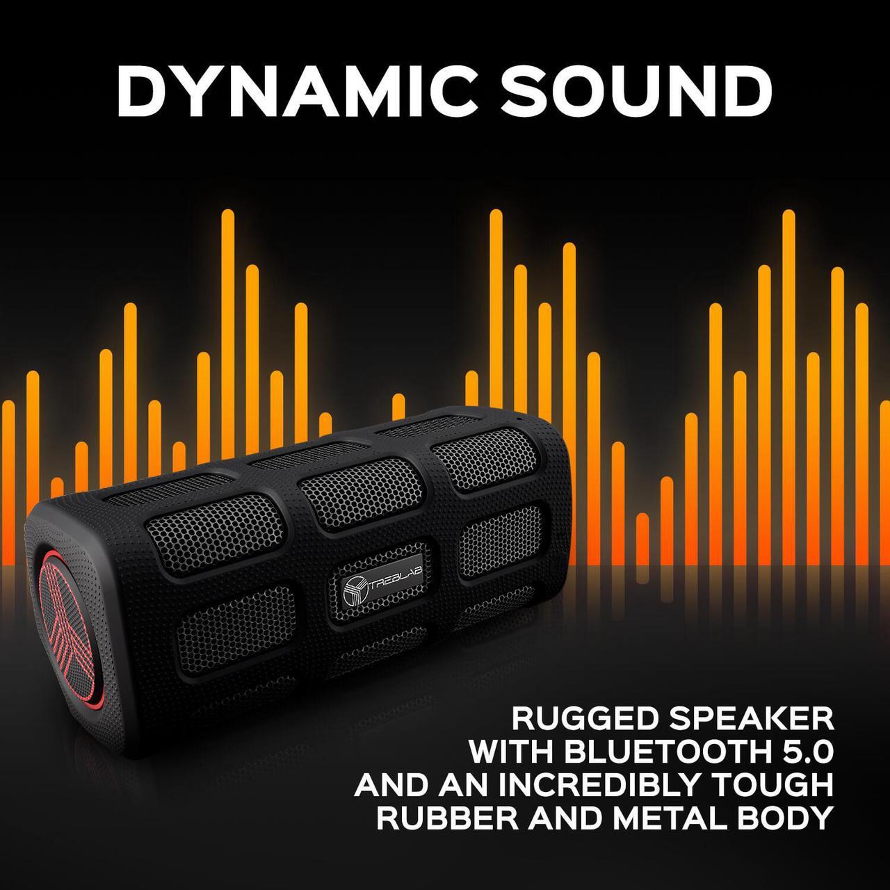 Alt view image 2 of 7 - TREBLAB FX100 Waterproof Rugged Portable Bluetooth Speaker - Shockproof, for Outdoors in All Weather, Loud, FM Mode, Portable Wireless Speaker for Travel, Golf Cart, Bike (Renewed)