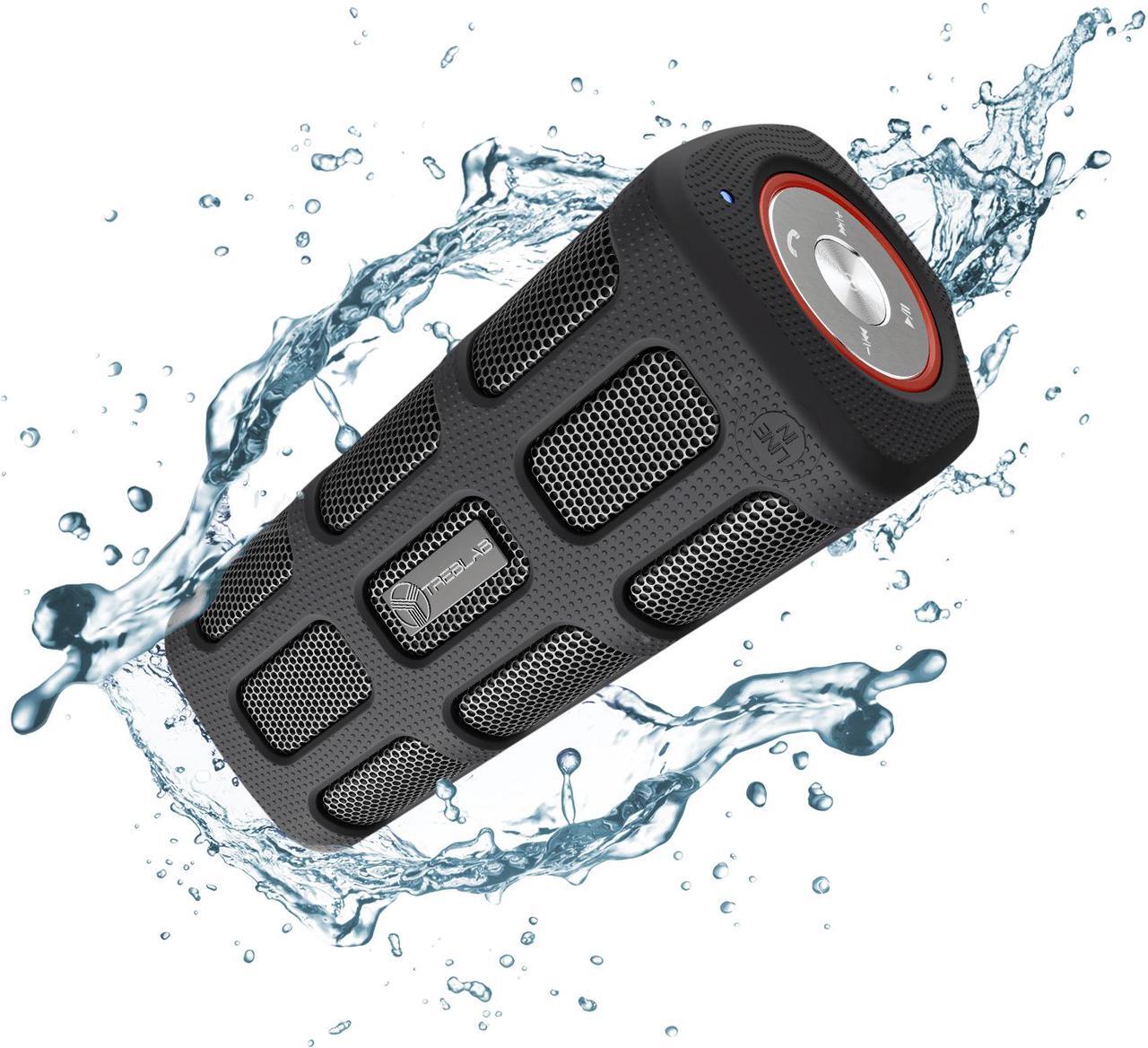 Main image of TREBLAB FX100 Waterproof Rugged Portable Bluetooth Speaker - Shockproof, for Outdoors in All Weather, Loud, FM Mode, Portable Wireless Speaker for Travel, Golf Cart, Bike (Renewed)