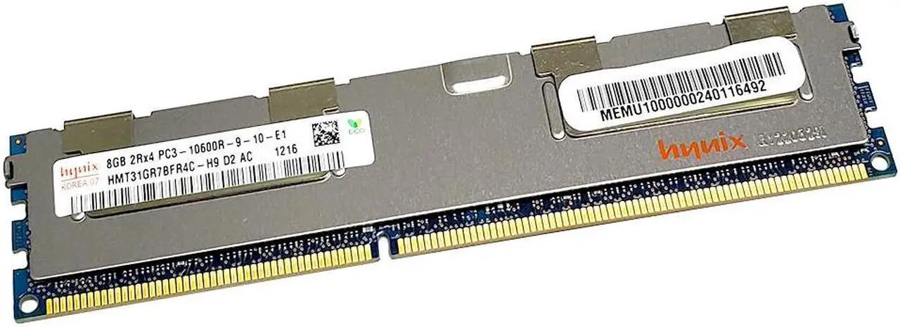 Alt view image 3 of 4 - Hynix 8GB 240-Pin DDR3 SDRAM ECC Registered DDR3 1333 (PC3 10600) Server Memory Model HMT31GR7BFR4C-H9
