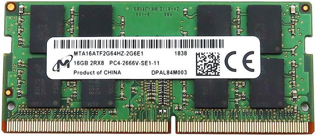 Main image of MTA16ATF2G64HZ-2G6E1_UA Micron 16GB 2RX8 DDR4 PC4-21300 2666MHZ 1.2V Memory Module MTA16ATF2G64HZ-2G6E1 Laptop Memory
