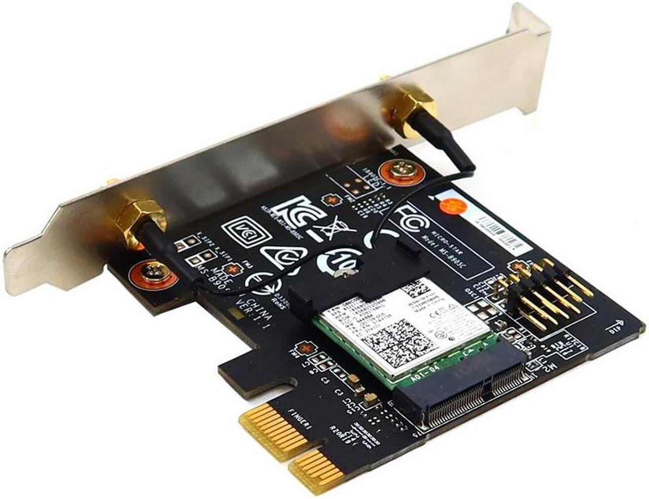 Alt view image 7 of 9 - MSI WIRELESS AC ADAPTER INTEL 8265 PCIE DUAL BAND 2X2 802.11 AC 2.4/5 GHZ