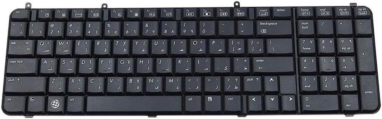 Main image of HP Pavilion DV9000 Series Laptop US English Arabic Keyboard Black 441541-171 Laptop Keyboards