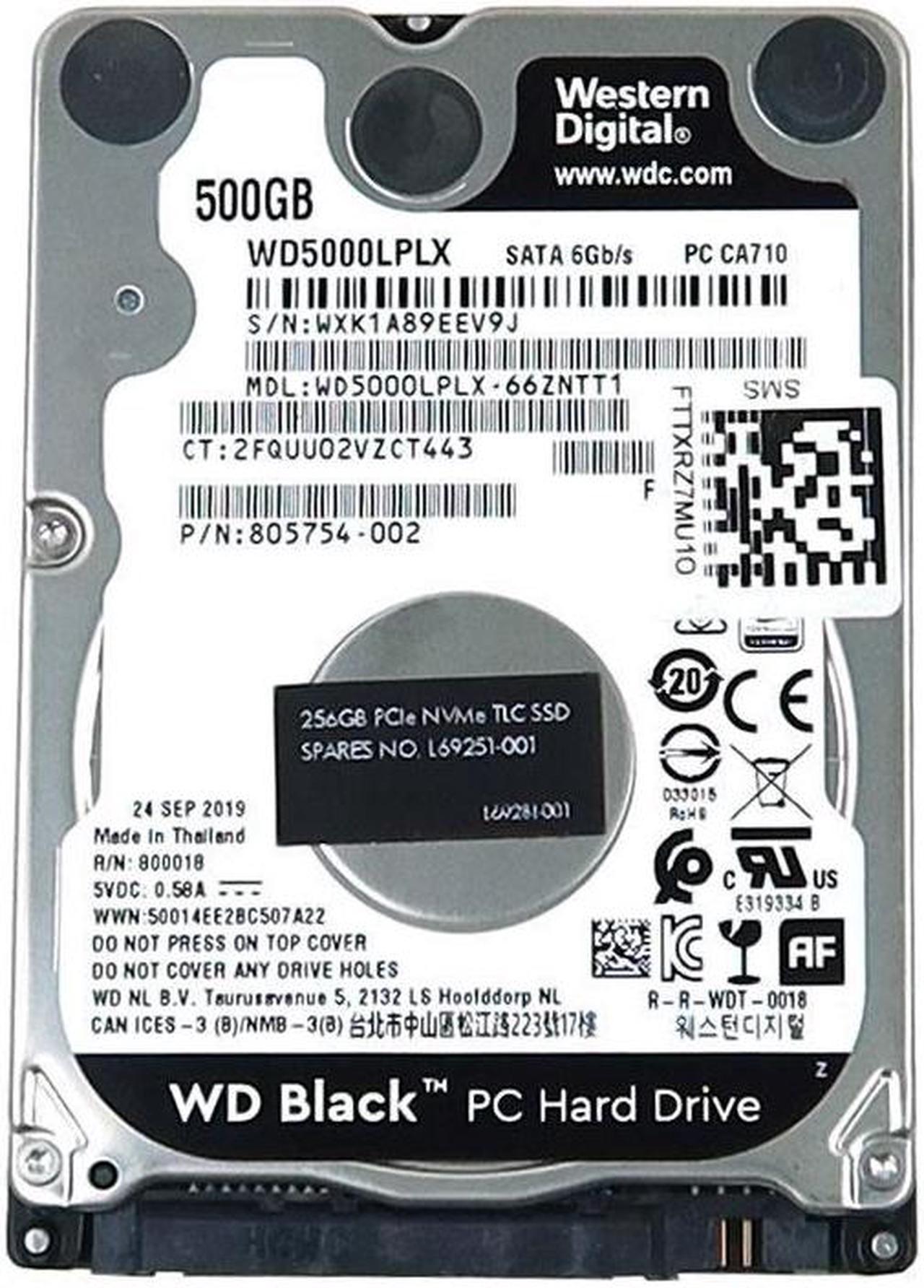Main image of WD5000LPLX Western Digital Black 500GB 2.5" 7200RPM Sata HDD 805754-002 WD5000LPLX-66ZNTT1 Hard Drives - Sata - OEM