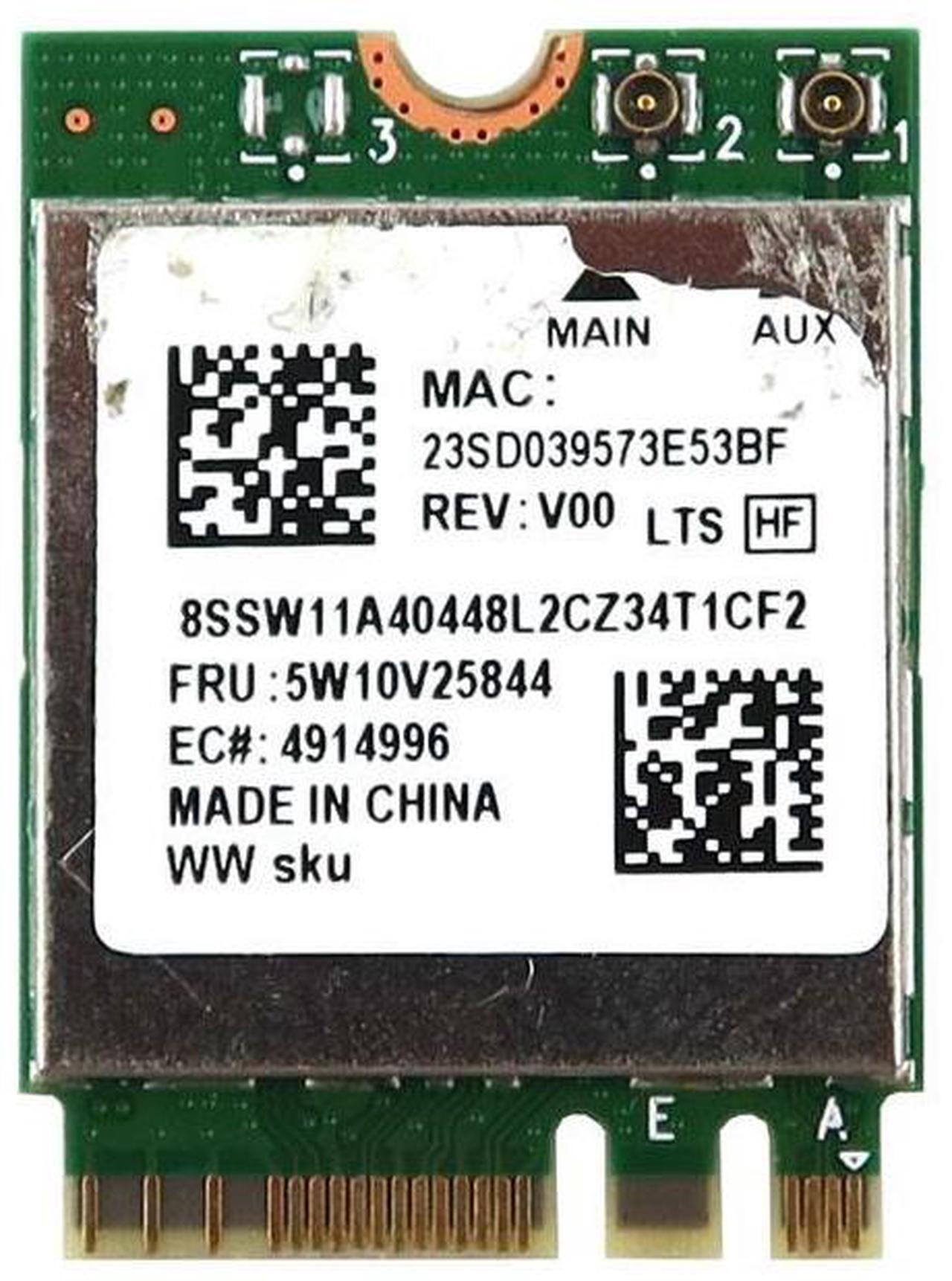 Main image of 5W10V25844_UC Realtek RTL8852BE M.2 2230 Pcie Wifi 6 802.11AX Bluetooth 5.0 Card 5W10V25844 Laptop Wireless Cards - Wifi