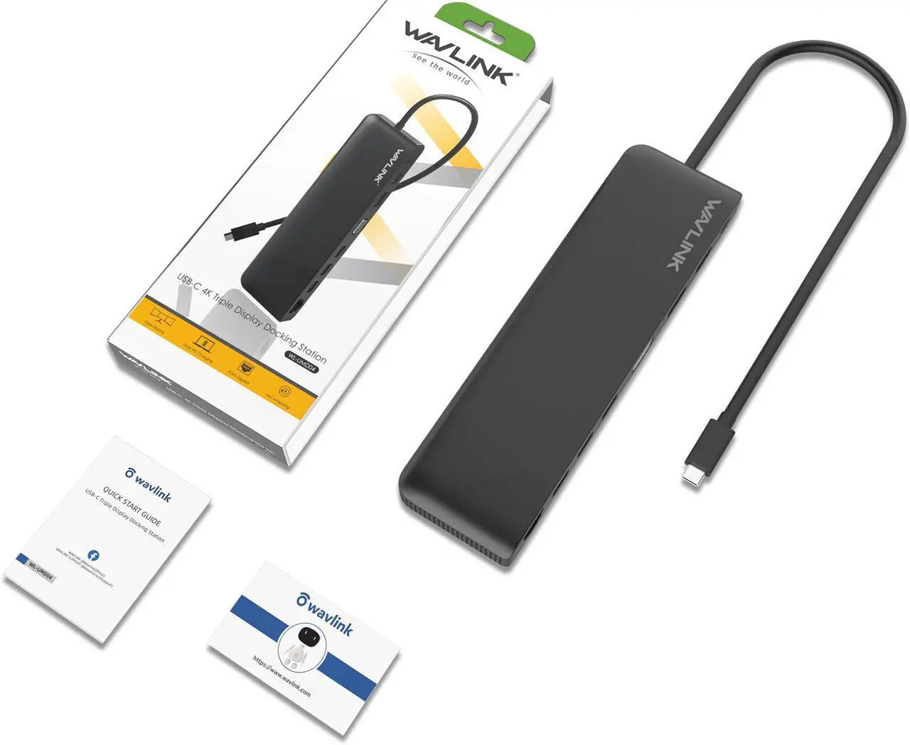 Alt view image 7 of 7 - Wavlink USB C Triple Display 4K 12 in 1 MST USB C Docking Station, Type C Systems (DP & HDMI &VGA, USB 3.0&2.0 Ports, SD TF Card Reader, Gigabit Ethernet, Audio For for MacBook Pro & Windows