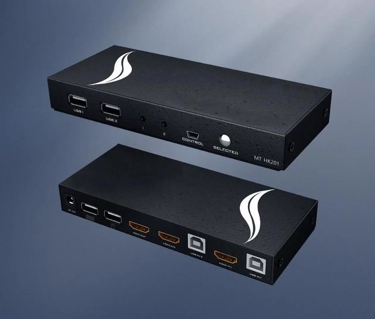 Main image of MT-HK201 2 Port HDMI Auto USB 2.0 KVM Switch Keyboard Mouse Switcher 3D full HD 4K 1080P Metal, include cables