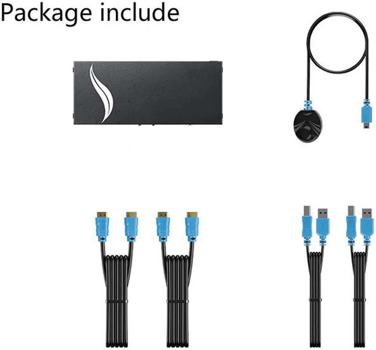 Alt view image 6 of 6 - MT-HK201 2 Port HDMI Auto USB 2.0 KVM Switch Keyboard Mouse Switcher 3D full HD 4K 1080P Metal, include cables