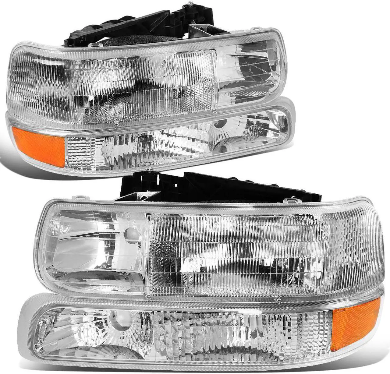 Main image of DNA Motoring HL-OH-CS99-4P-OEM For 1999 to 2006 Chevy Silverado Suburban Tahoe 4Pcs Factory Style Headlights+Bumper Lights Set 00 01 02 03 04 05