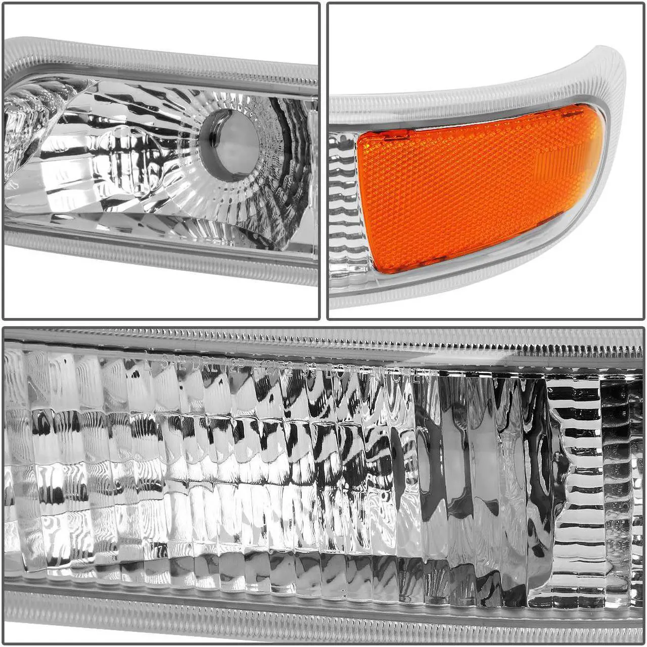 Alt view image 5 of 7 - DNA Motoring HL-OH-CS99-4P-OEM For 1999 to 2006 Chevy Silverado Suburban Tahoe 4Pcs Factory Style Headlights+Bumper Lights Set 00 01 02 03 04 05