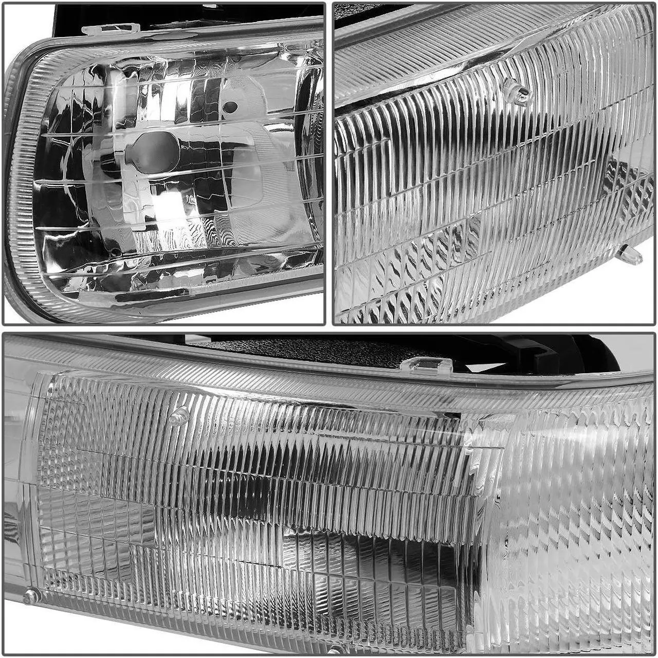Alt view image 3 of 7 - DNA Motoring HL-OH-CS99-4P-OEM For 1999 to 2006 Chevy Silverado Suburban Tahoe 4Pcs Factory Style Headlights+Bumper Lights Set 00 01 02 03 04 05