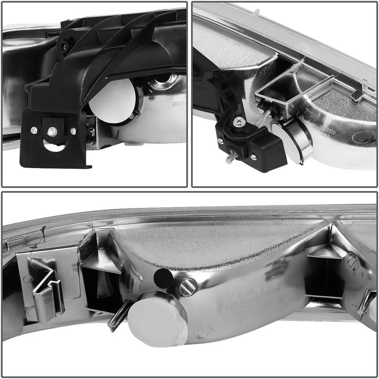 Alt view image 6 of 7 - DNA Motoring HL-OH-CS99-4P-OEM For 1999 to 2006 Chevy Silverado Suburban Tahoe 4Pcs Factory Style Headlights+Bumper Lights Set 00 01 02 03 04 05