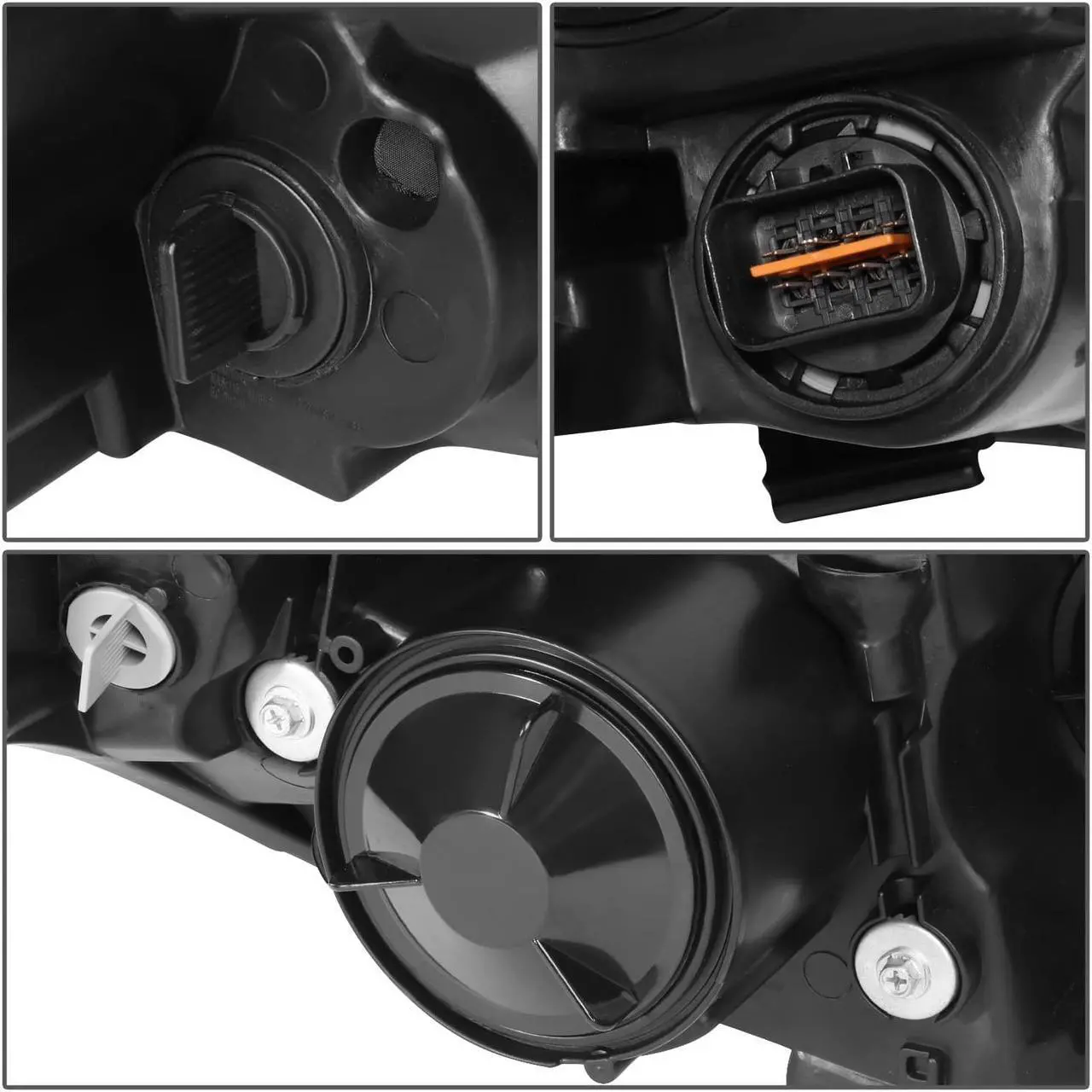 Alt view image 5 of 7 - For 11-13 Optima Non-Hybrid Factory Style Black Housing Amber Corner Projector Headlight Lamps 12 2012