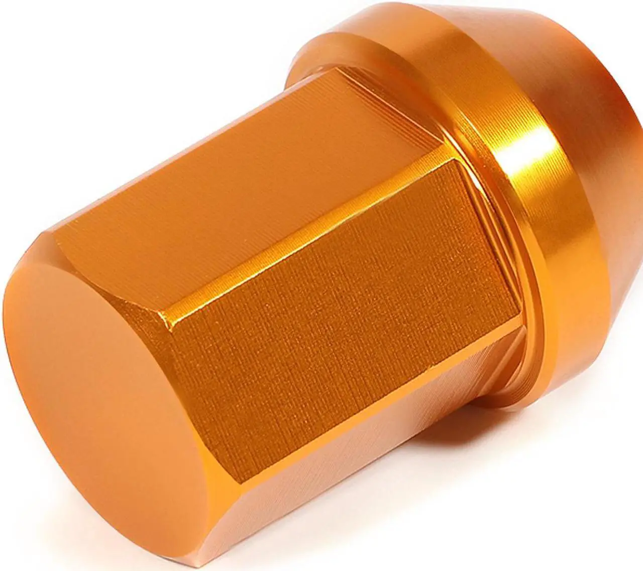 Alt view image 3 of 5 - 20-Piece M12 x 1.5 Aluminum Alloy Wheel Lug Nuts + Deep Drive Extension (Orange)