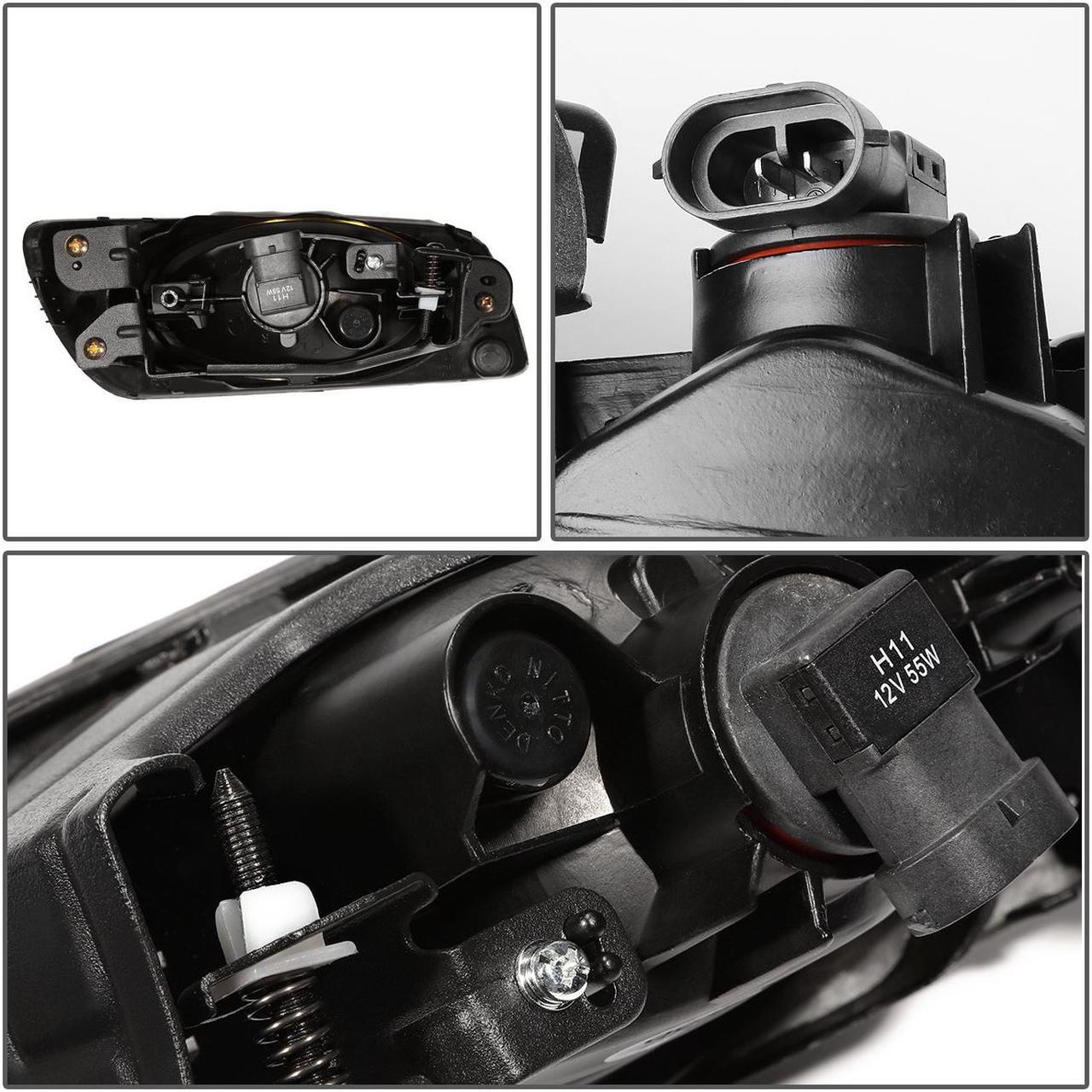 Alt view image 3 of 5 - DNA Motoring FL-ZTL-237-CH For 2012 Honda Civic Sedan Front Bumper Driving Fog Light Lamp+Switch Clear Lens