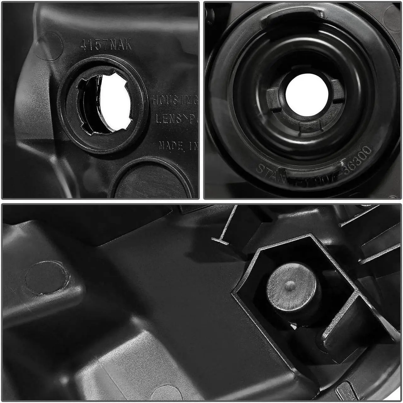 Alt view image 4 of 5 - DNA Motoring HL-OH-TTUND14-BK-CL1 For 2014 to 2020 Toyota Tundra Pair Black Housing Clear Side Headlight Headlamps 15 16 Left + Right