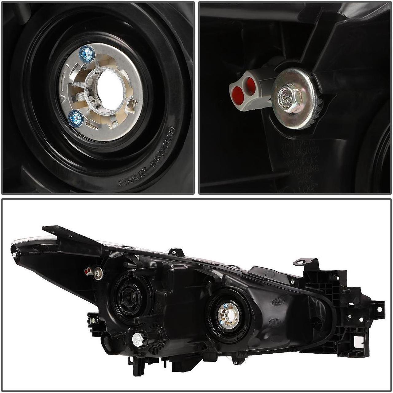 Alt view image 4 of 5 - DNA Motoring HL-OH-MM314-SM-AM For 2013 to 2017 Mazda 3 Pair OE Style Projector Headlight Smoked Housing Amber Corner Headlamps 14 15 16 Left + Right