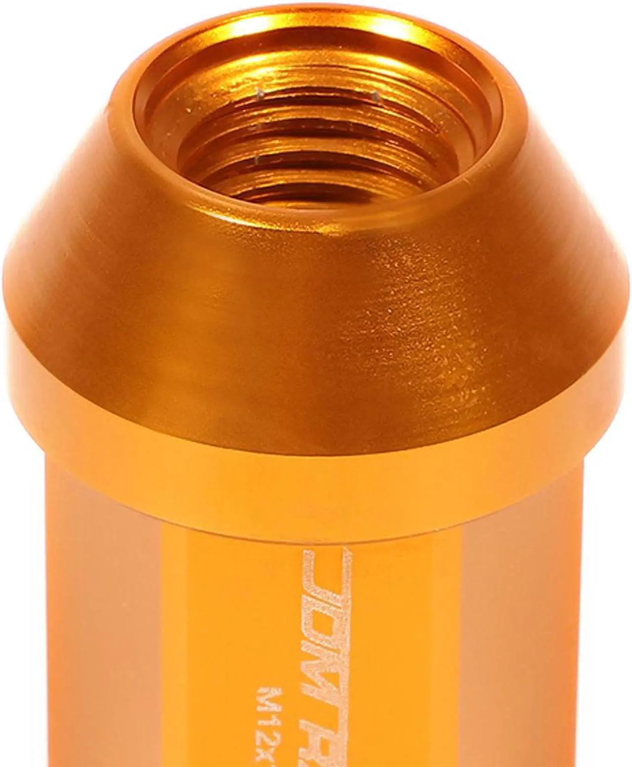 Alt view image 4 of 5 - 20-Piece M12 x 1.5 Aluminum Alloy Wheel Lug Nuts + Deep Drive Extension (Orange)