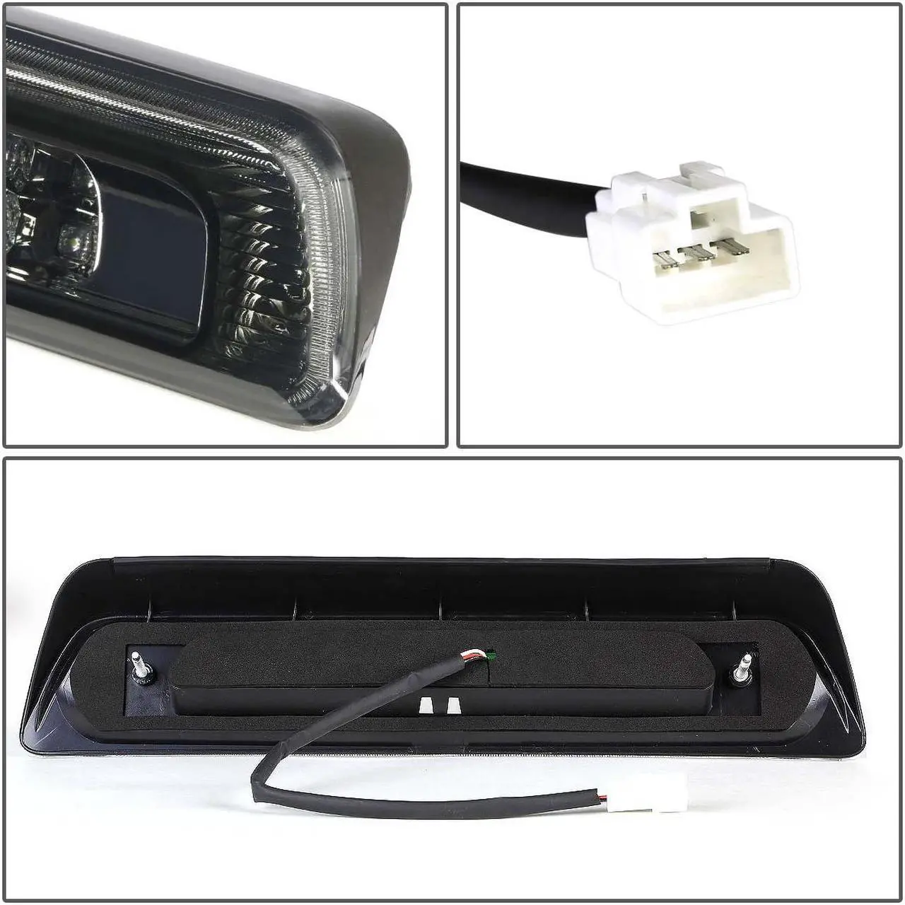 Alt view image 4 of 7 - For 2007 to 2018 Toyota Tundra Dual Row LED 3rd Third Tail Brake Light Rear Stop Cargo Lamp Smoked Housing 08 09 10 11 12 13 14 15 16 17