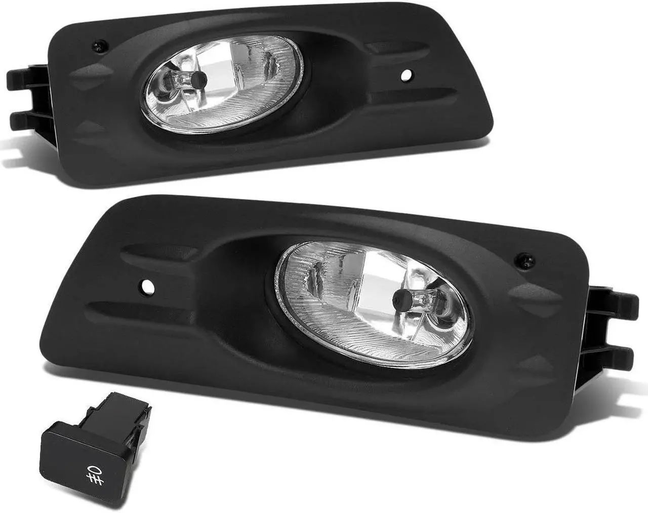 Main image of DNA Motoring FL-HA064D-CH For 2006 to 2007 Honda Accord 4-Door Front Bumper Driving Fog Light+Bulbs+Switch Clear Lens