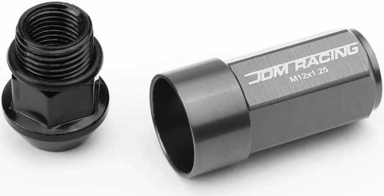 Alt view image 4 of 5 - DNA Motoring LN-ZTL-9027-125-GM 20-Piece M12 x 1.25 Aluminum Alloy Wheel Lug Nuts +2 X Deep Drive Extension (Gun Metal)