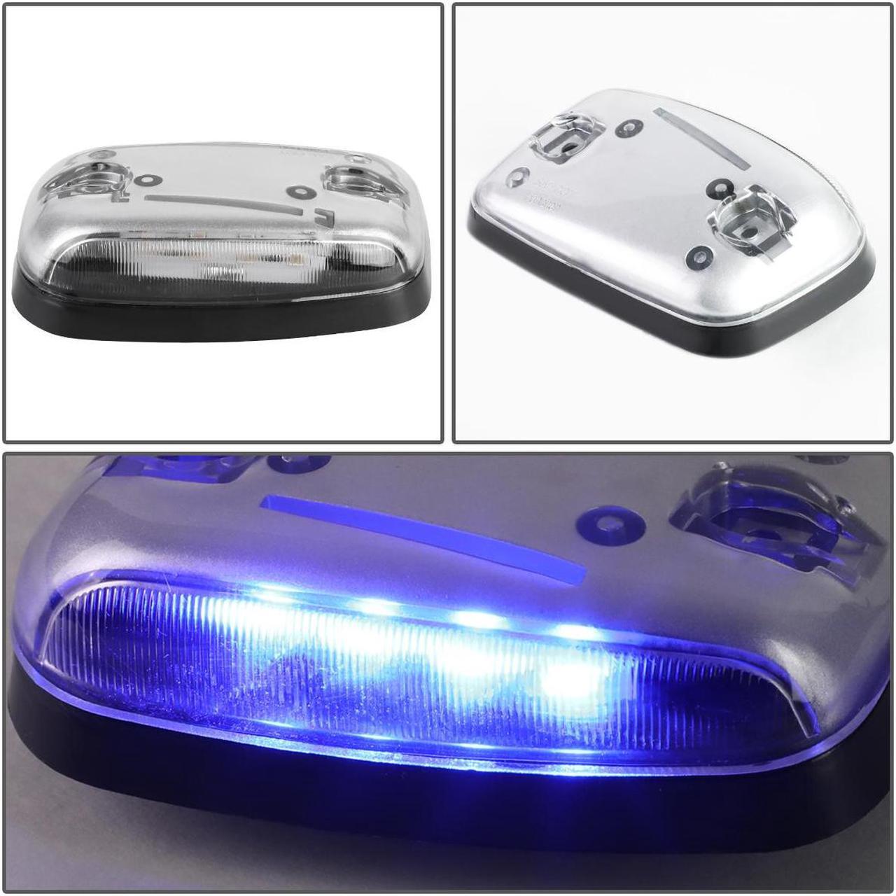 Alt view image 4 of 5 - DNA Motoring CBL-CSIL07-CH-B For 2007 to 2013 Chevy Silverado / GMC Sierra GMT900 LED Cab Roof Center Light + Pair Side Lamps (Chrome Housing Blue LED) 09 10 11 12
