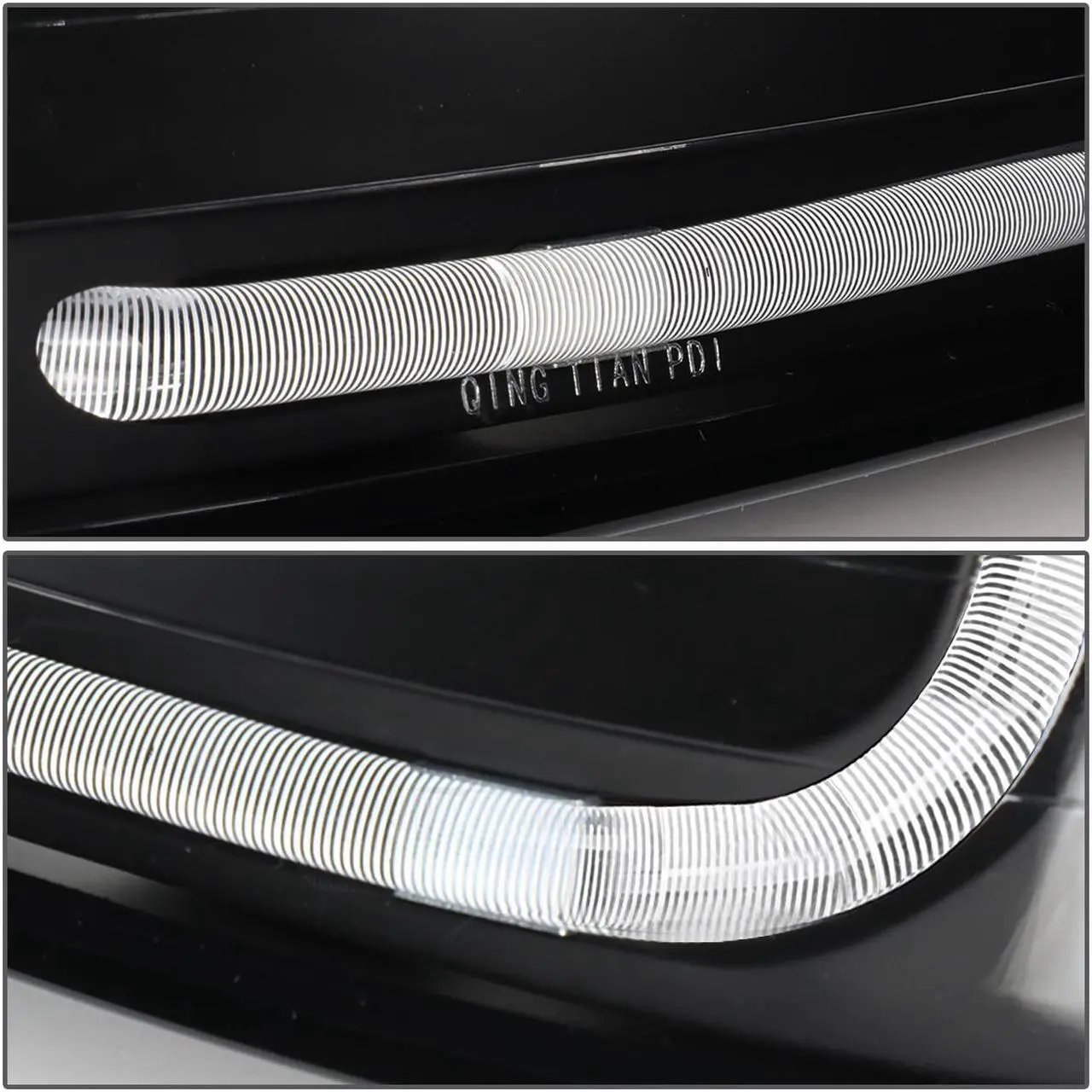 Alt view image 4 of 7 - DNA Motoring HL-LB-FM99-BK-CL1 For 1999 to 2004 Ford Mustang LED Daytime Running Light Bar Headlight Black Housing Clear Corner Headlamp 00 01 02 03 Left + Right