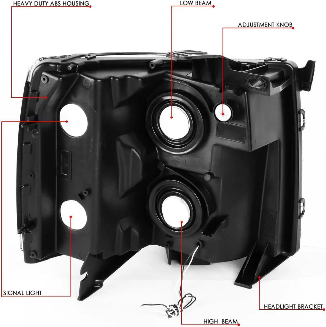 Alt view image 6 of 6 - DNA Motoring HL-LED-CSIL07-BK-SM-AM For 2007 to 2014 Chevy Silverado 1500 2500 3500 LED DRL Strip Headlight Smoked Housing Amber Corner Headlamp 08 09 10 11 12 13 Left + Right